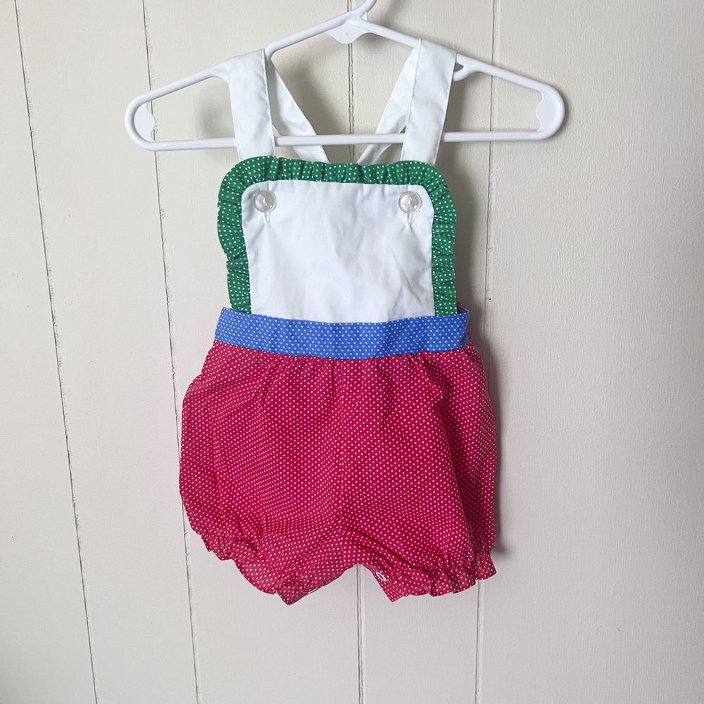 Vintage Paper Tag Baby Romper